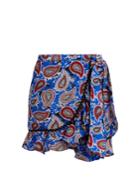 Dodo Bar Or Milo Paisley-print Mini Wrap Skirt