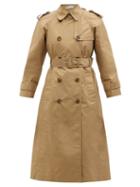 Matchesfashion.com Redvalentino - Bow-appliqu Cotton-blend Gabardine Trench Coat - Womens - Beige