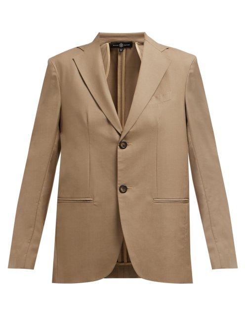 Matchesfashion.com Edward Crutchley - Single Breasted Wool Blazer - Womens - Beige