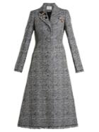 Erdem Dominique Crystal-embellished Checked Coat