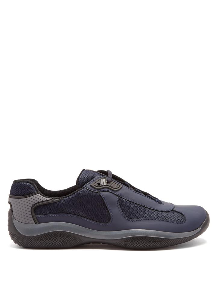 Prada America's Cup Low-top Mesh-panelled Trainers