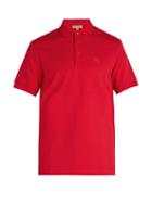 Matchesfashion.com Burberry - Oxford Cotton Piqu Polo Shirt - Mens - Red