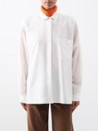 The Row - Valentina Silk-shantung Shirt - Womens - Ivory