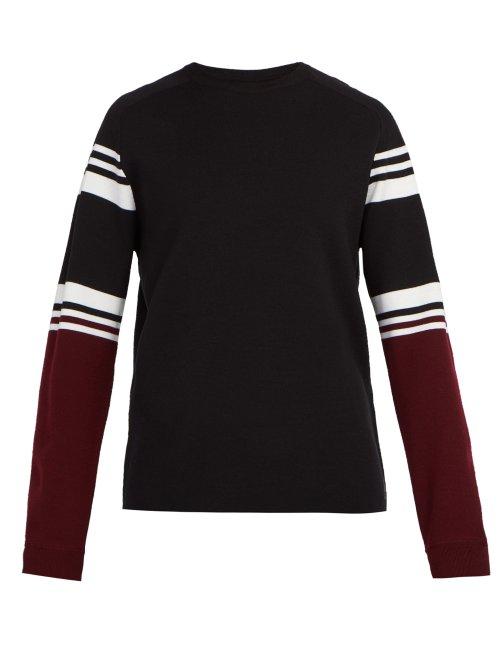 Matchesfashion.com Aztech Mountain - Matterhorn Ski Club Striped Wool Sweater - Mens - Black Multi