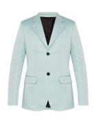 Matchesfashion.com Raf Simons - Slim Fit Satin Blazer - Mens - Light Blue