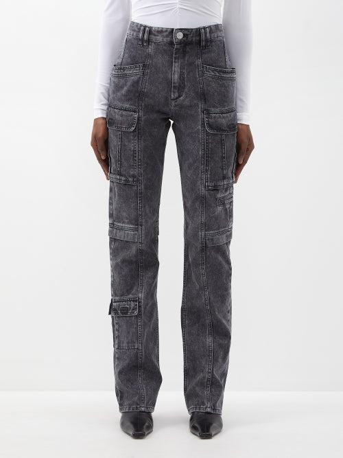 Isabel Marant - Vokayo Flap-pocket Straight-leg Jeans - Womens - Black
