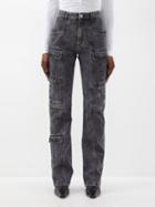 Isabel Marant - Vokayo Flap-pocket Straight-leg Jeans - Womens - Black