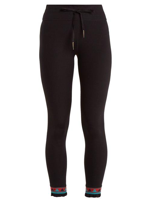 Matchesfashion.com The Upside - Bolo Frilled Cuff Performance Leggings - Womens - Black