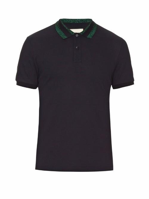 Gucci Lam Collar Cotton-blend Polo Shirt