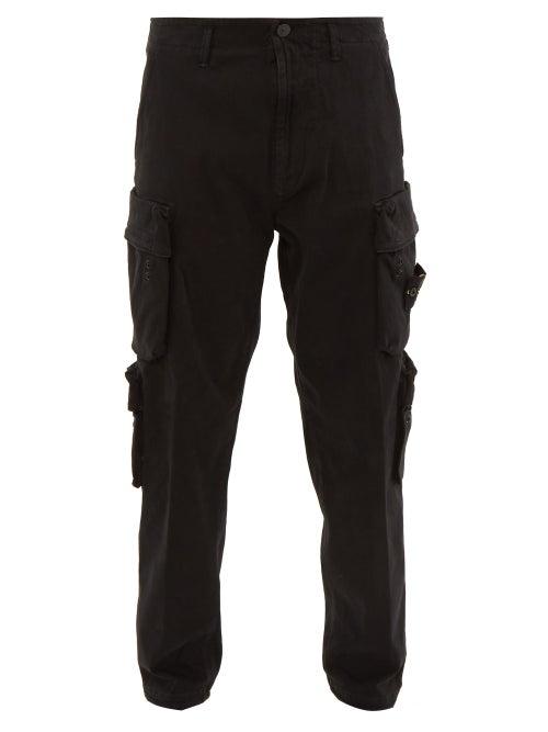 Matchesfashion.com Stone Island - Stretch Cotton Cargo Trousers - Mens - Black
