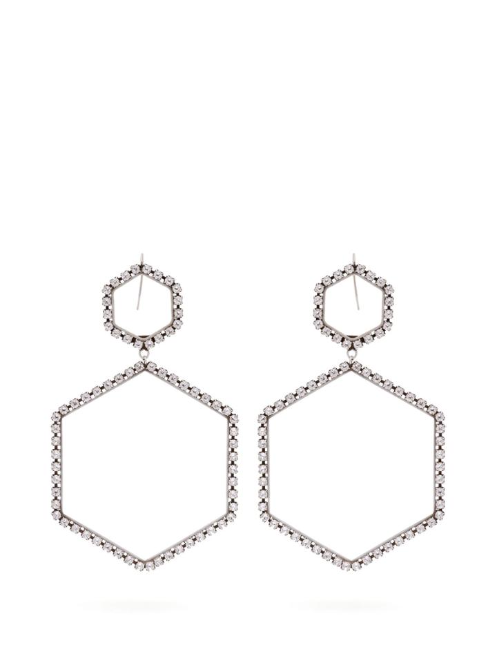 Isabel Marant Here It Is Crystal Hexagon-drop Earrings