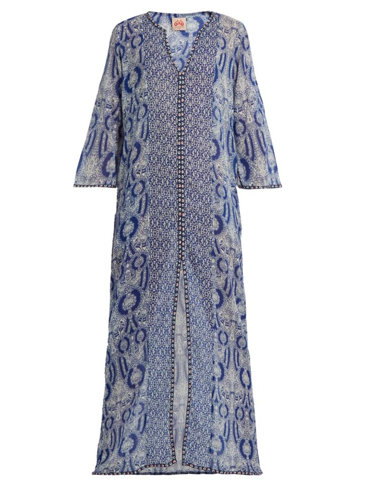 Le Sirenuse, Positano Brenda Isadora-print Cotton-voile Kaftan
