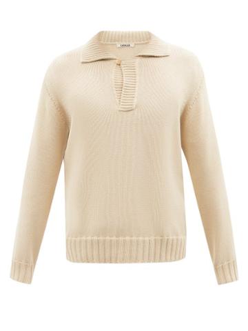 Auralee - Supima-cotton Polo Sweater - Mens - Beige