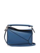 Matchesfashion.com Loewe - Puzzle Mini Grained Leather Cross Body Bag - Womens - Blue