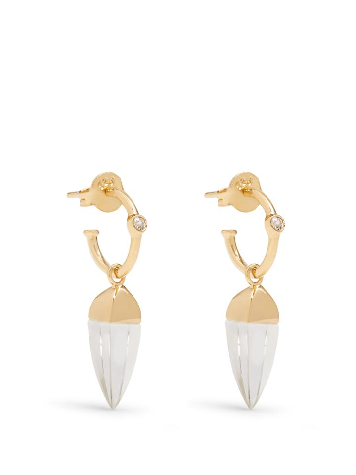 Theodora Warre Topaz, Quartz And Gold-plated Earrings