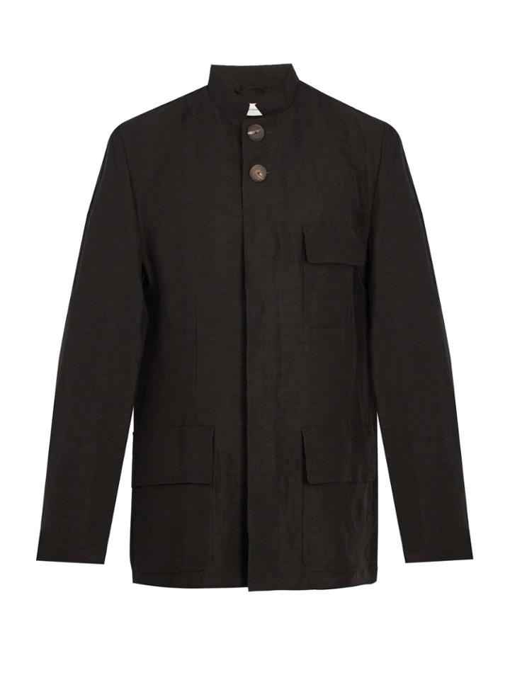 Wales Bonner Stand-collar Linen-blend Jacket