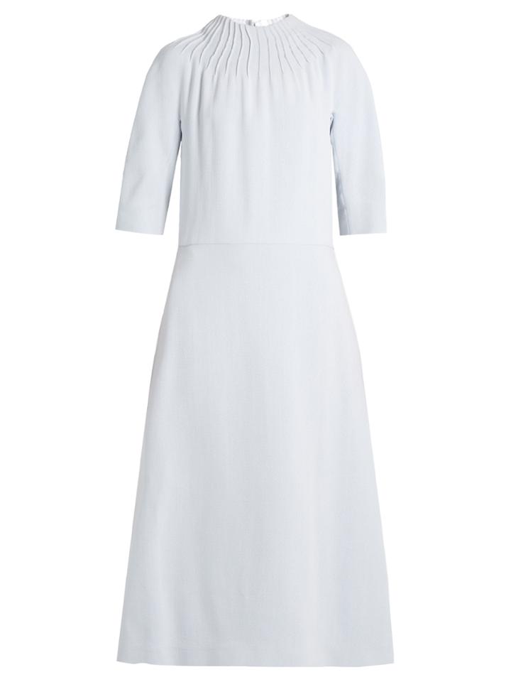 Emilia Wickstead Thais Round-neck Crepe Midi Dress