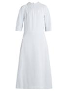 Emilia Wickstead Thais Round-neck Crepe Midi Dress