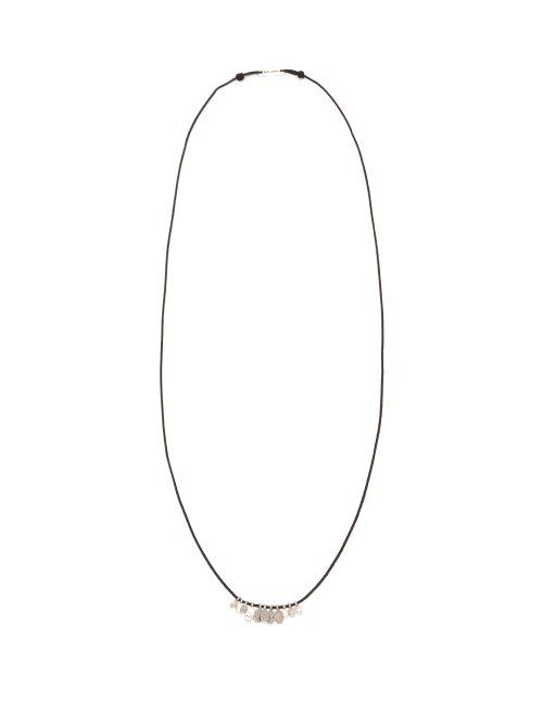 Matchesfashion.com Isabel Marant - Medallion Charm Necklace - Mens - Black Silver