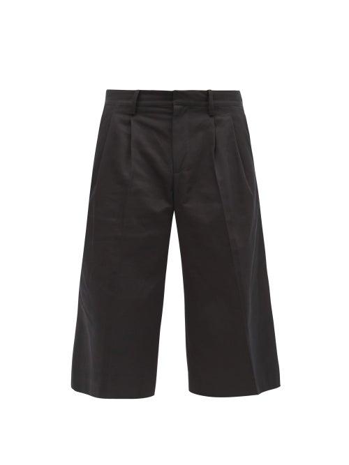 Matchesfashion.com Jw Anderson - Low-rise Cropped Cotton Wide-leg Trousers - Mens - Black