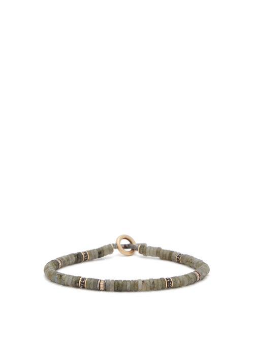 Matchesfashion.com M Cohen - Mixed Gemstones Diamond & Gold Bracelet - Mens - Multi