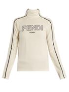 Fendi Logo-print Roll-neck Wool Sweater