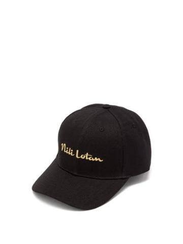 Nili Lotan X Champion - Logo-embroidered Baseball Cap - Womens - Black