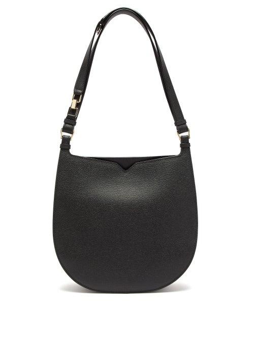 Matchesfashion.com Valextra - Hobo Weekend Medium Leather Bag - Womens - Black