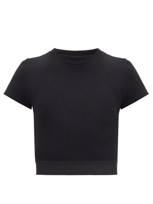 Matchesfashion.com Vaara - Finn Cropped Jersey T-shirt - Womens - Black