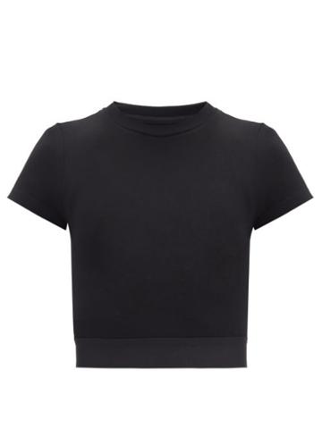 Matchesfashion.com Vaara - Finn Cropped Jersey T-shirt - Womens - Black