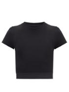 Matchesfashion.com Vaara - Finn Cropped Jersey T-shirt - Womens - Black