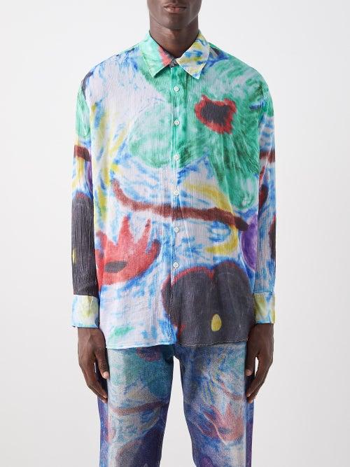 Our Legacy - Above Floral-print Cotton-blend Shirt - Mens - Multi