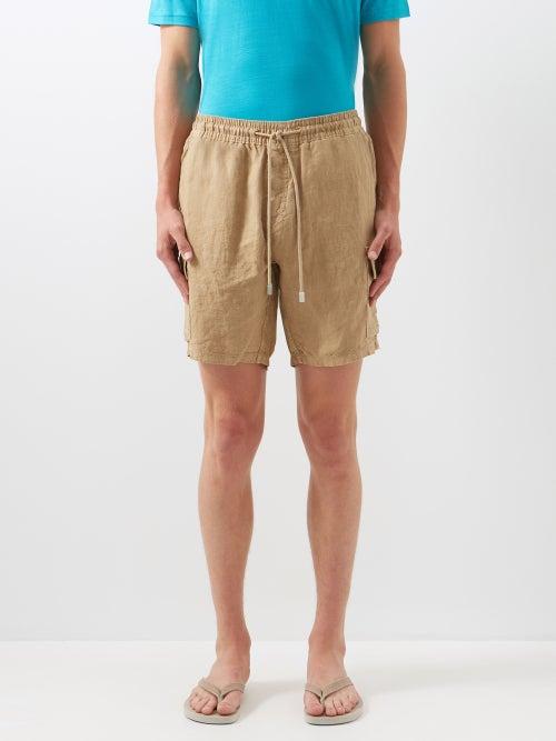 Vilebrequin - Baie Linen Shorts - Mens - Beige