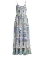 Matchesfashion.com Camilla - Salvador Summer Tiered Maxi Dress - Womens - Blue Multi