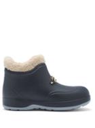 Matchesfashion.com Gucci - Crossby Zumi-plaque Shearling-lined Rubber Boots - Womens - Black