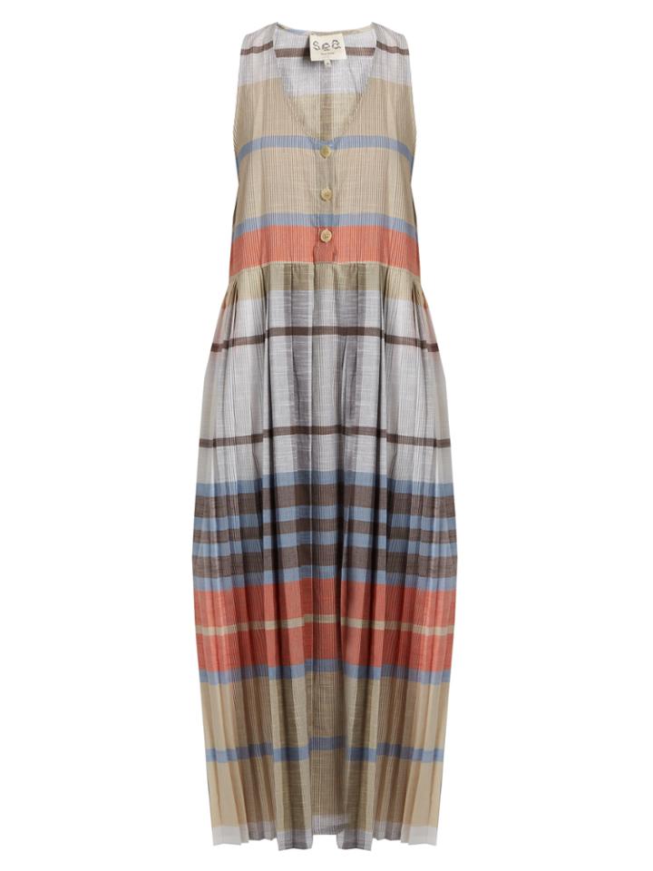 Sea Checked Cotton Dress