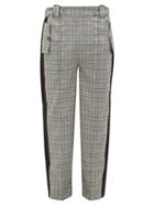 Matchesfashion.com Boramy Viguier - Side-stripe Prince Of Wales-check Trousers - Mens - Grey