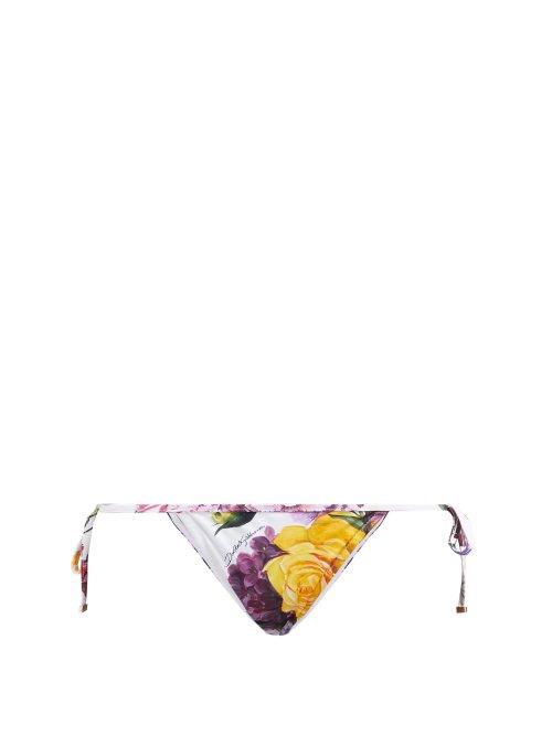 Matchesfashion.com Dolce & Gabbana - Floral Print Bikini Bottoms - Womens - Multi