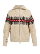 Matchesfashion.com Isabel Marant - Dack Zipped Wool Blend Cardigan - Mens - Ivory