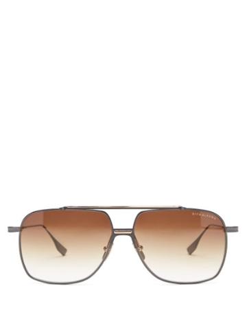 Dita Eyewear - Alkamx Aviator Titanium Sunglasses - Mens - Brown