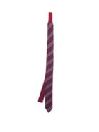 Matchesfashion.com Missoni - Striped Jacquard Knit Wool Blend Tie - Mens - Red White