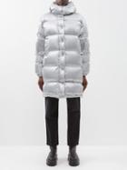 Moncler - Gaou Hooded Quilted Down Coat - Womens - Silver