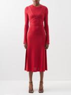 Altuzarra - Masika Ribbed-jersey Midi Dress - Womens - Red