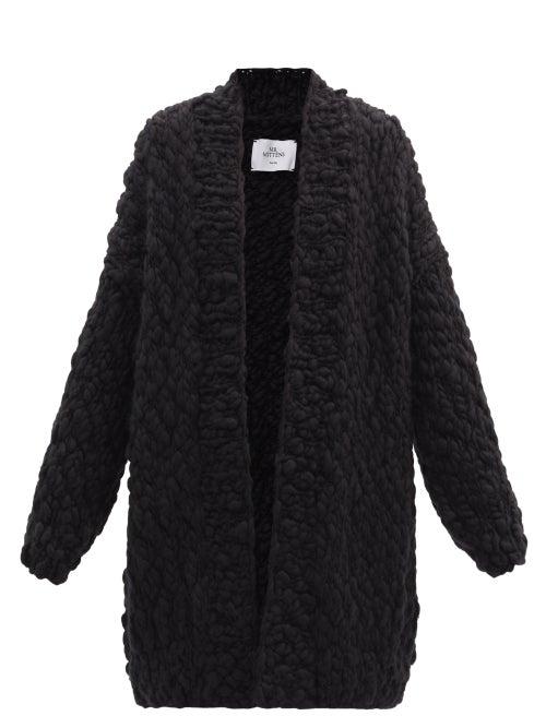 Matchesfashion.com Mr Mittens - Dropped-sleeve Wool Cardigan - Womens - Black