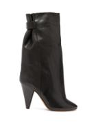 Matchesfashion.com Isabel Marant - Lakfee Slouched Leather Boots - Womens - Black