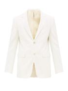 Matchesfashion.com Aldo Maria Camillo - Single Breasted Cotton Twill Blazer - Mens - White