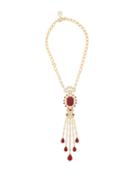 Matchesfashion.com Dolce & Gabbana - Crystal Embellished Necklace - Womens - Red