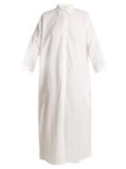 Wiggy Kit Maxi Beach Cotton Shirtdress