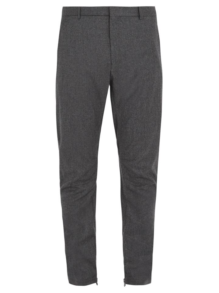 Lanvin Slim-leg Zip-cuff Wool Trousers