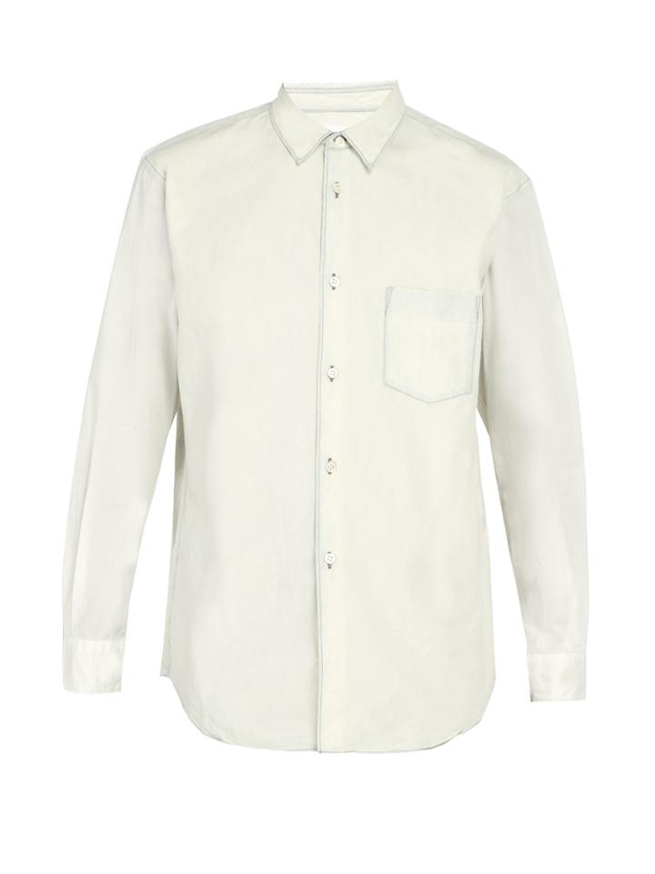 Comme Des Garçons Shirt Washed-effect Cotton Shirt